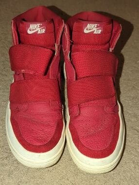 Nike Red High-Top Velcro Sneakers